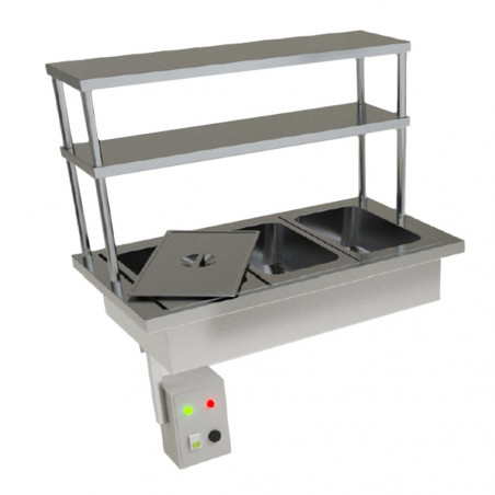 BAÑO MARIA DROP-IN 3GN C/REPISA EMBUTIDA ELECT BIG COOK