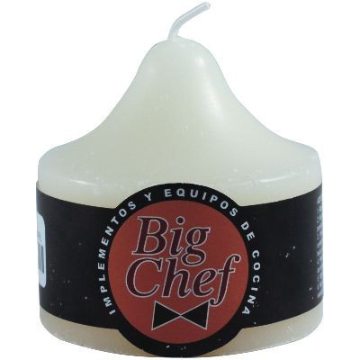 Velón marfil 7x7cm Big Chef