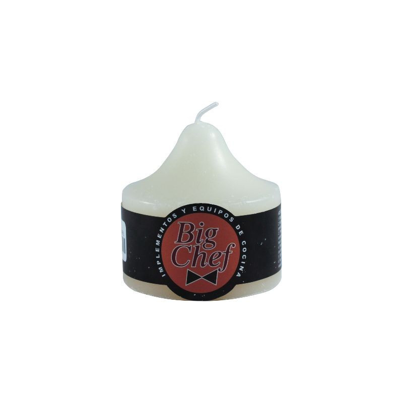 Velón marfil 7x7cm Big Chef