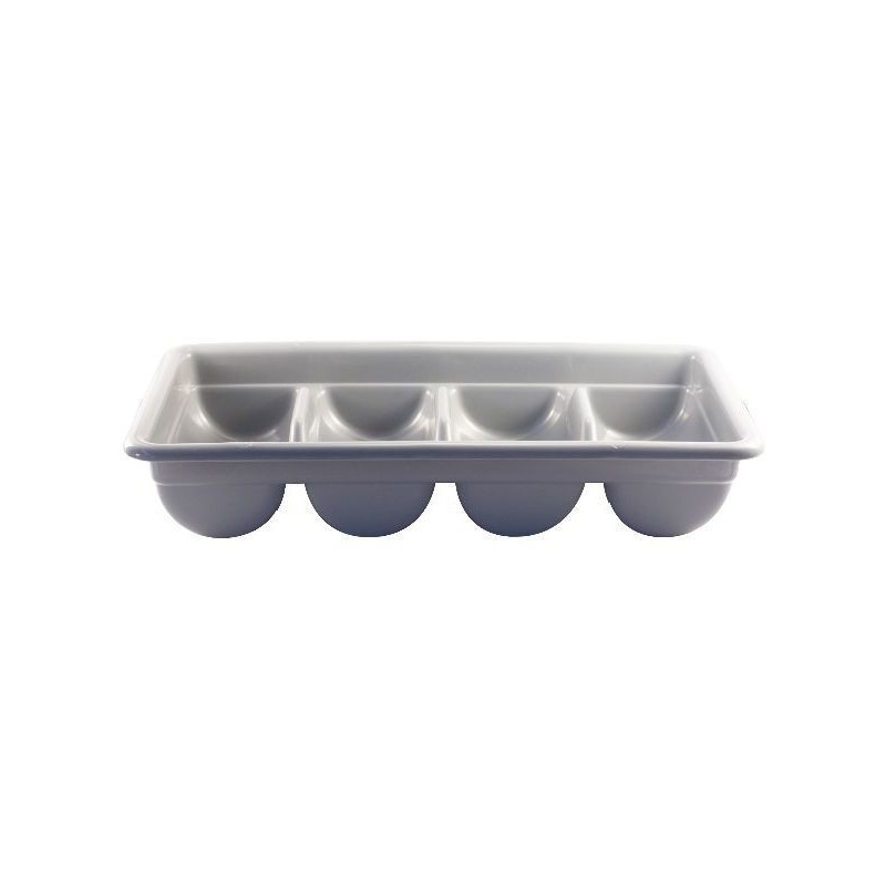 Organizador Cubiertos Pp 4 Comparti 52X29X10Cm Gris