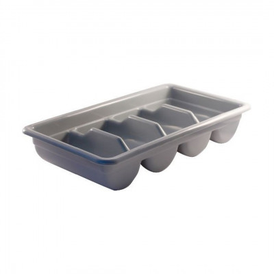 Organizador Cubiertos Pp 4 Comparti 52X29X10Cm Gris
