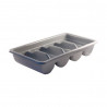 Organizador Cubiertos Pp 4 Comparti 52X29X10Cm Gris