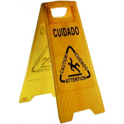Letrero Paleta Cuidado Piso Resbaladizo