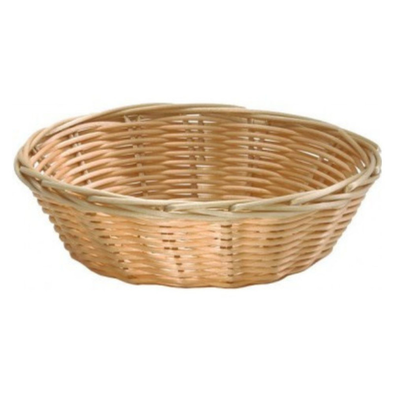 Cesta Polyrattan Redonda Beige | Ø17.8x5cm