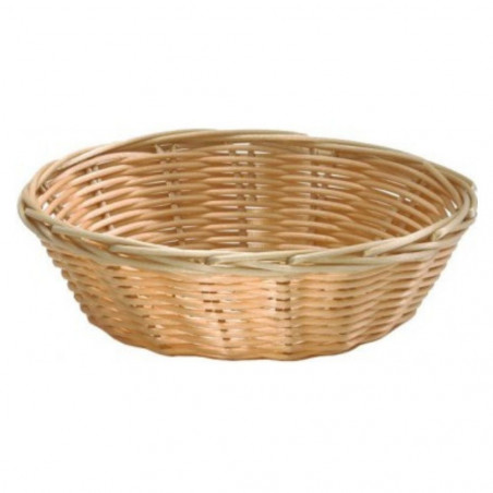 Cesta Polyrattan Redonda Beige | Ø17.8x5cm