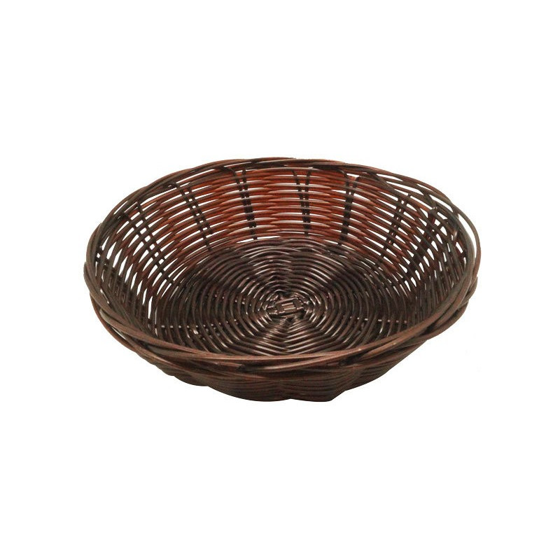 Cesta Polyrattan Redonda Marrón | Ø17.8x5cm