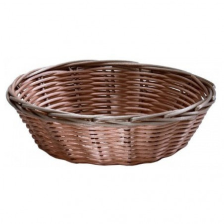 Cesta Polyrattan Redonda Marrón | Ø17.8x5cm