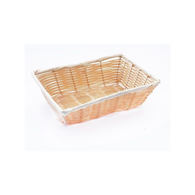 Cesta Polyrattan Rect 25X18X7Cm Beige