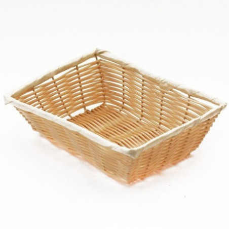 Cesta Polyrattan Rect 25X18X7Cm Beige
