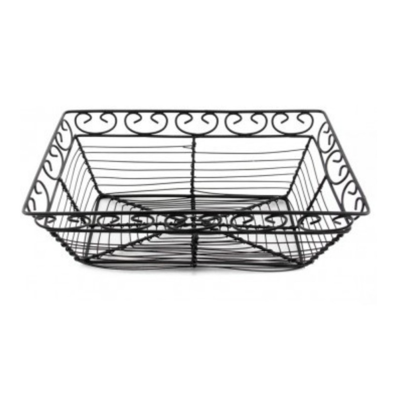 Cesta Metal Rectangular Negra | 23x15x7.5cm