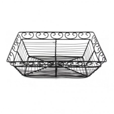 Cesta Metal Rectangular Negra | 23x15x7.5cm