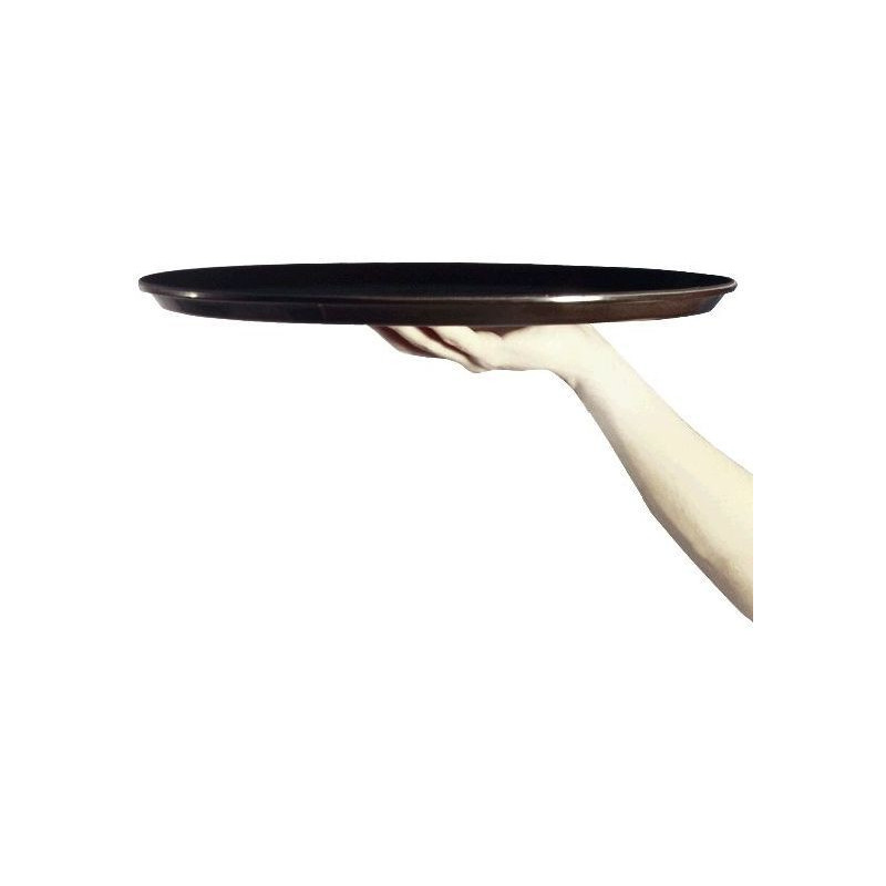 Bandeja Garzón 35cm Plástico Antideslizante Negra