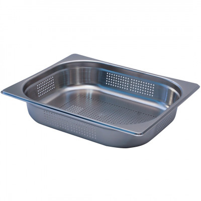 Depósito gastronorm perforado 1/2 6.5cm acero inoxidable 0.6mm Big Chef