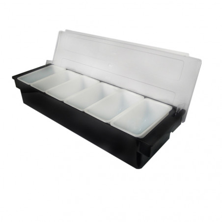 Porta condimentos plástico de 6 compartimientos