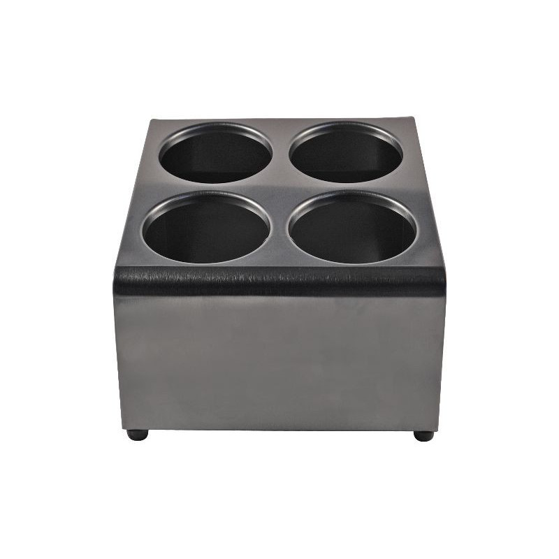 Organizador Cubiertos 4 Cilindros 31x26x19cm Inoxidable