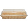 Cesta Polyrattan Rectantgular con Tapa 52.5x32.5x8cm Beige