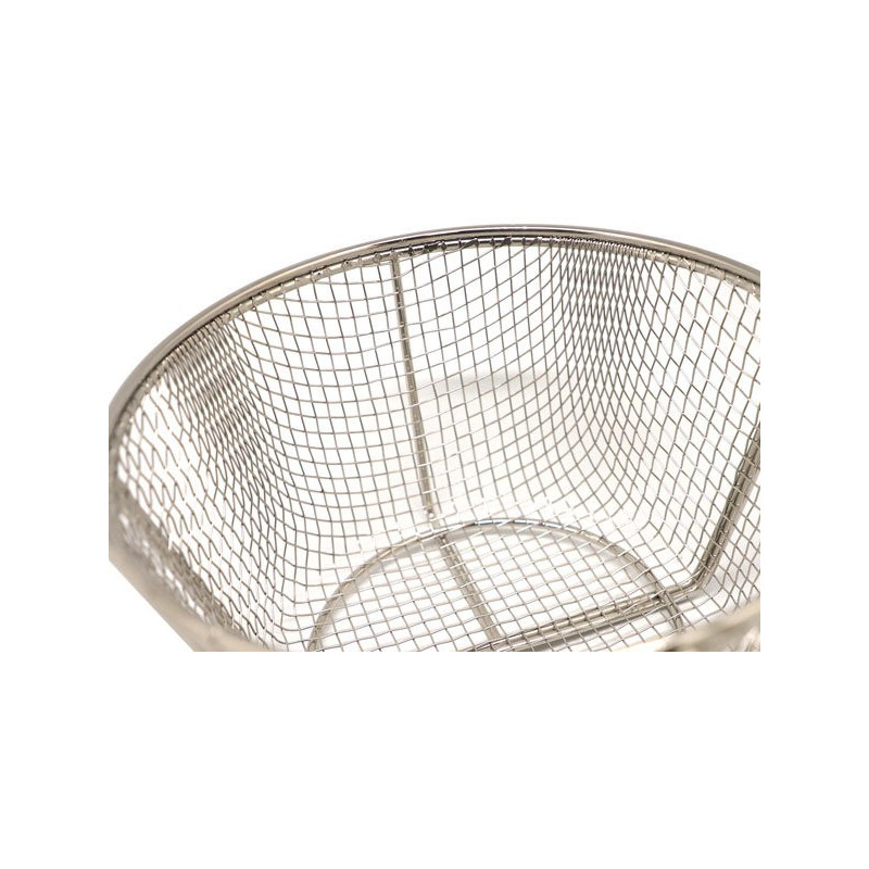 Canasto Freir Malla Gruesa Inox Rdo Ø24Cmx14Cm
