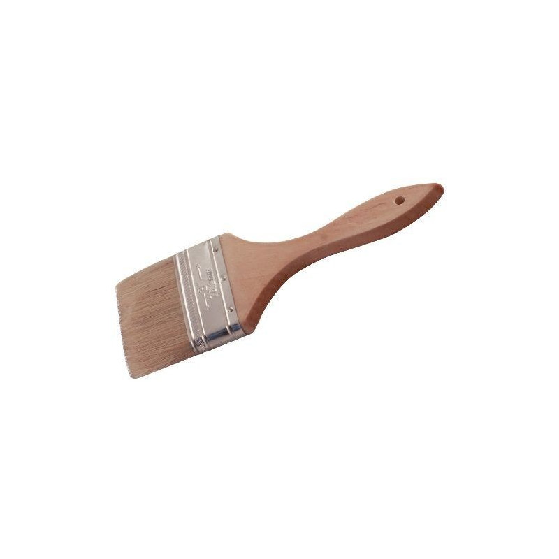 Brocha Sintetica Blanco 20X7Cm C/Banda Metal Madera Winco