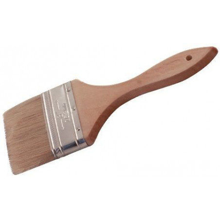 Brocha Sintetica Blanco 20X7Cm C/Banda Metal Madera Winco