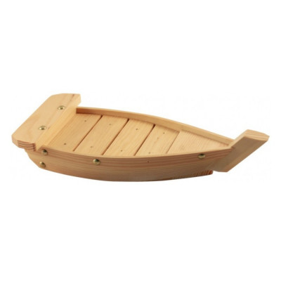 Bandeja Sushi Bote Madera Natural 33X15X4Cm