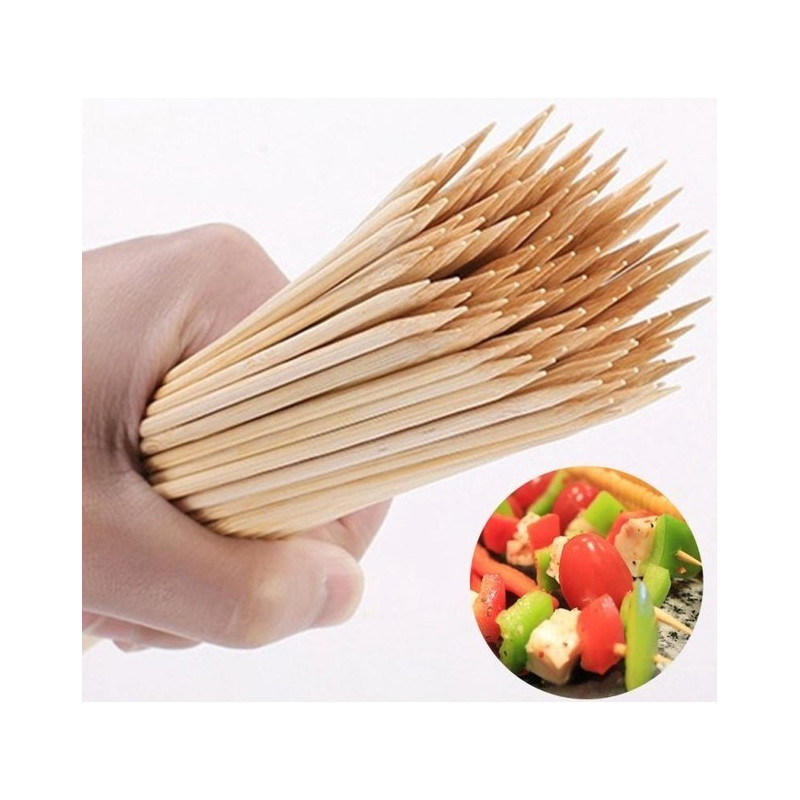 Palito Brocheta 25Cm Bambu 100Un