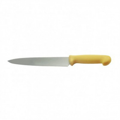 Cuchillo Cocina Medio Golpe 25 Cm Amarillo Big Chef