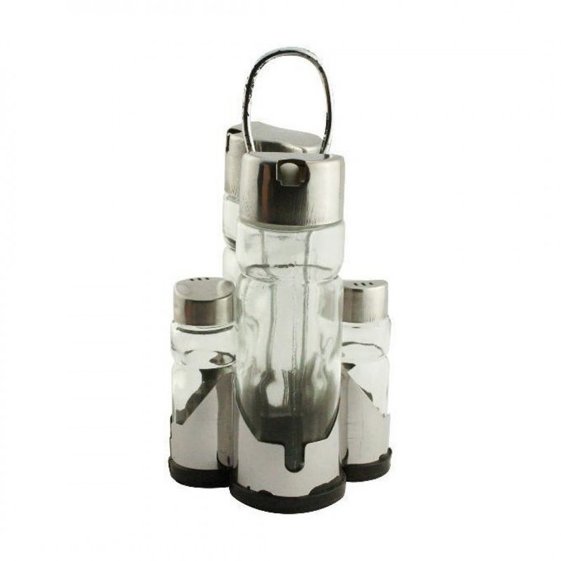 Alcuza Garden 168Ml/34Ml Vidrio Transp Set 4Pzs
