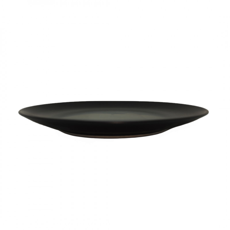 SET 3 PLATO FUSION PRES RDO 28CM PORC NEGRO