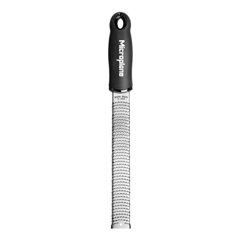 Rallador Clasico Negro Inoxidable (Citricos, queso, ajo, jengibre, chocolate) MICROPLANE