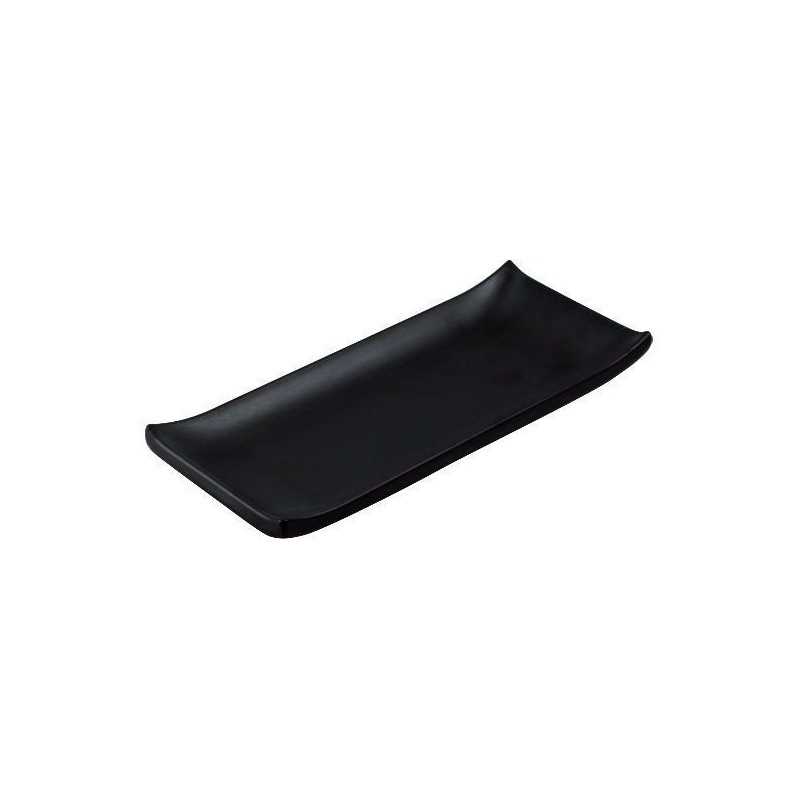 Plato Sushi Rect 22.6X9.7X3Cm Melamina Negro
