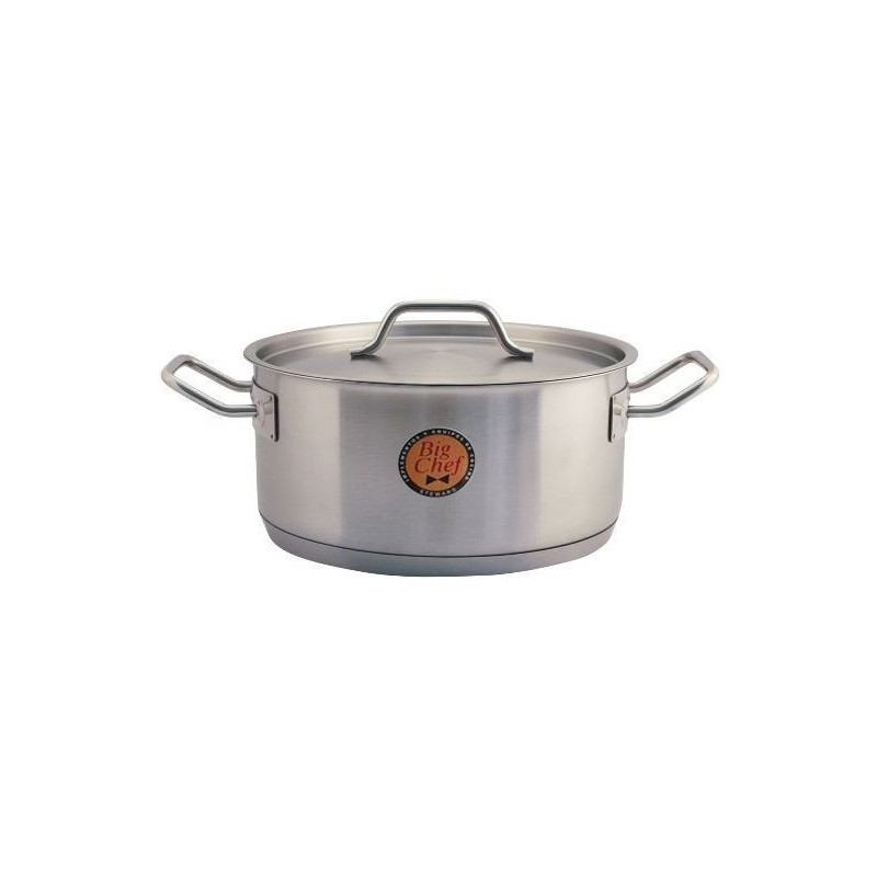 Cacerola Media Acero Inoxidable 5L con Tapa Big Chef