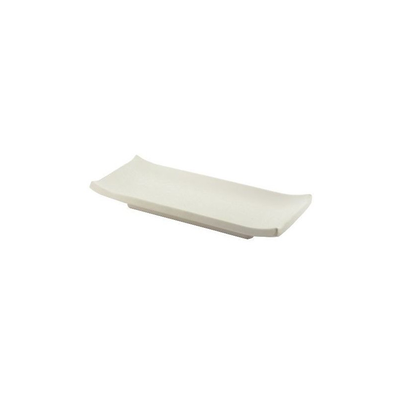 Plato Sushi Rect 22.6X9.7X3Cm Melamina Blanco
