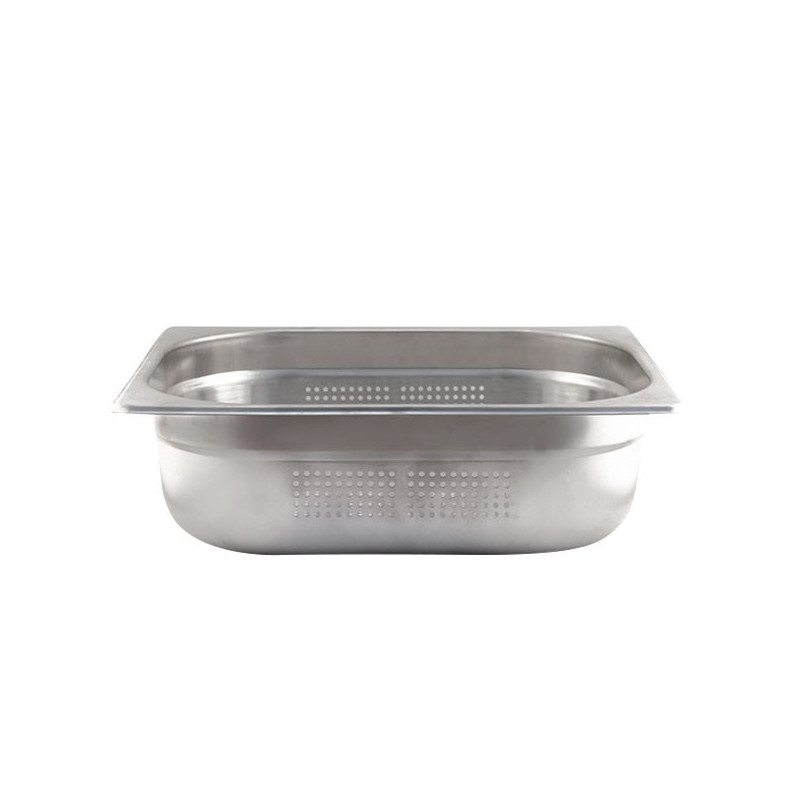 Depósito gastronorm perforado 1/2 10cm acero inoxidable 0.6mm Big Chef