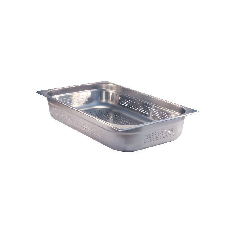 Depósito gastronorm perforado 1/1 10cm acero inoxidable 0.6mm Big Chef