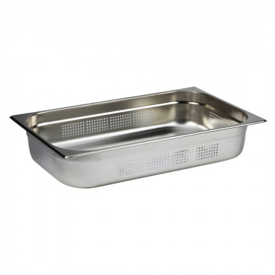 Depósito gastronorm perforado 1/1 10cm acero inoxidable 0.6mm Big Chef