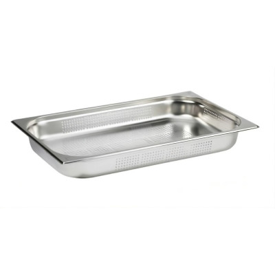 DEPOSITO GN ACERO INOX PERFO 1/1 065MM 8.45LTS BGC