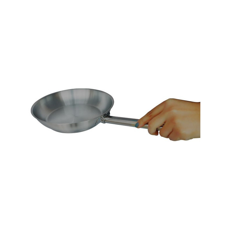 SARTEN INOX 304 Ø32X5CM C/MANGO INOX 304 1.0MM F/DIFUSOR BIG CHEF