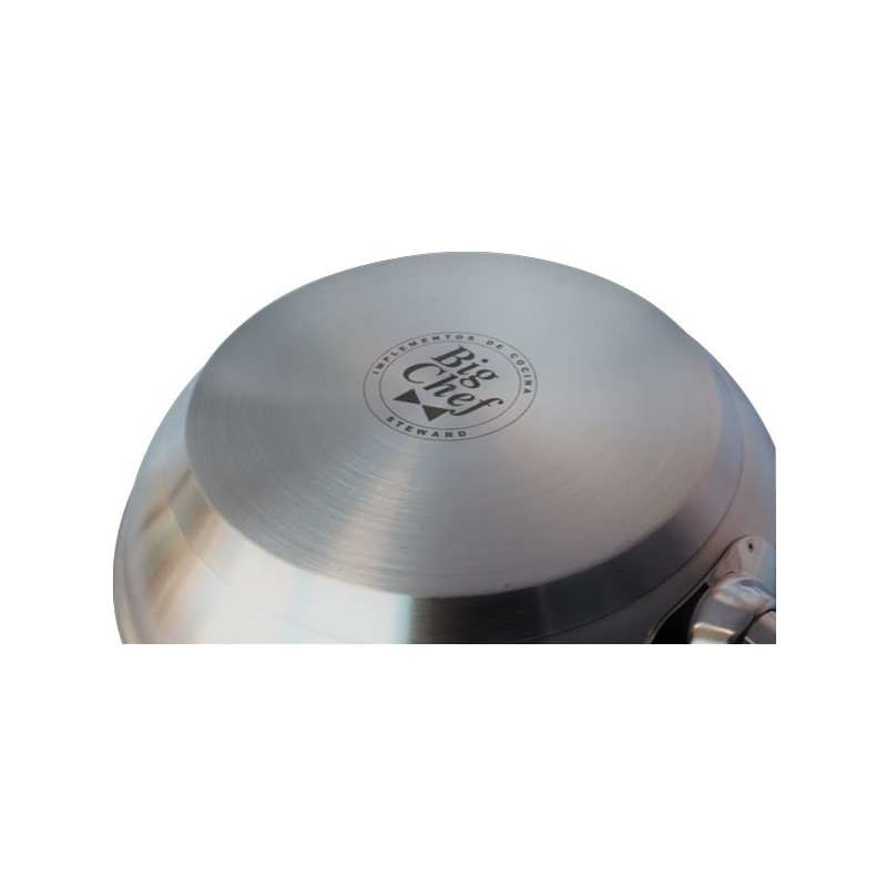 SARTEN INOX 304 Ø32X5CM C/MANGO INOX 304 1.0MM F/DIFUSOR BIG CHEF