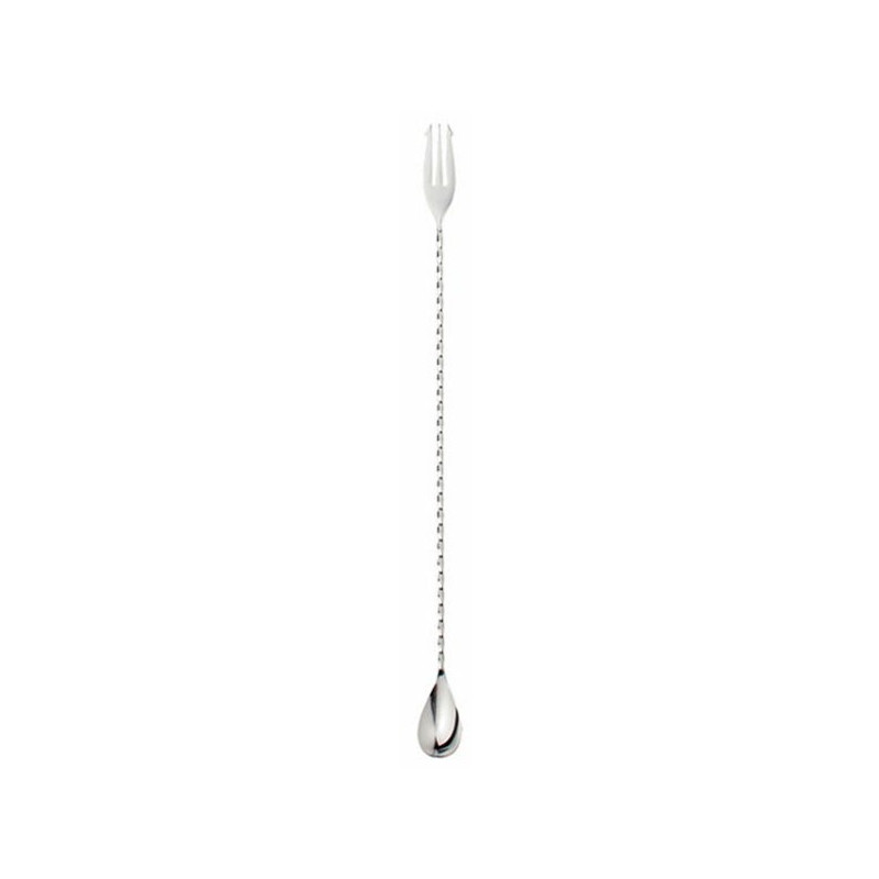 Cuchara de Cocteleria Acero 33cm Con Tenedor Barkeeper