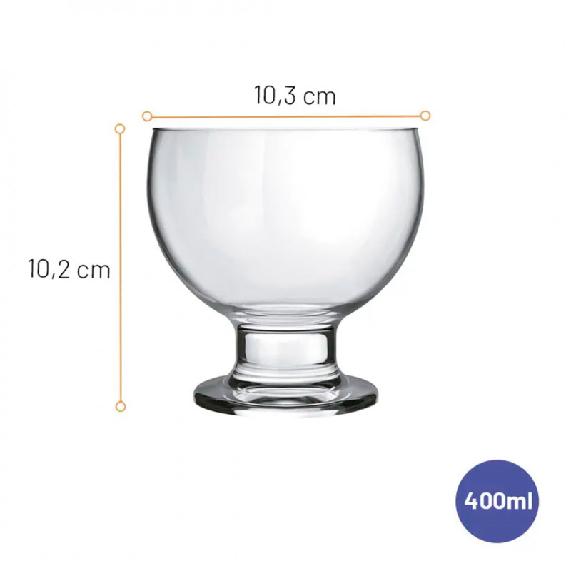 Set copas helado 400ml Paulista 12 unidades