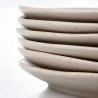 Set 6 plato porcelana marfil 27cm Terra