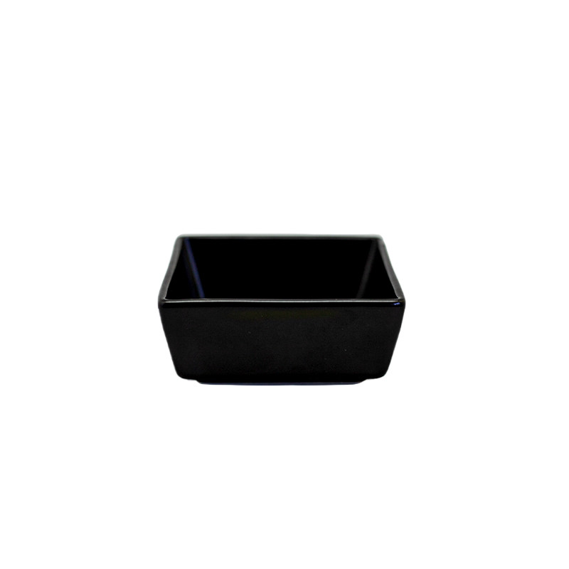 Set pocillo 8cm 6 piezas porcelana negra Eclipse
