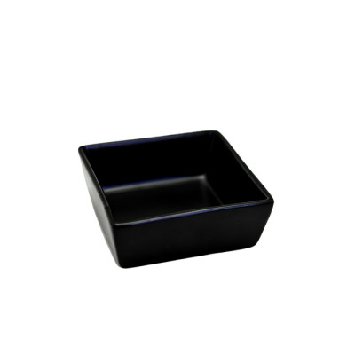 Set pocillo 8cm 6 piezas porcelana negra Eclipse
