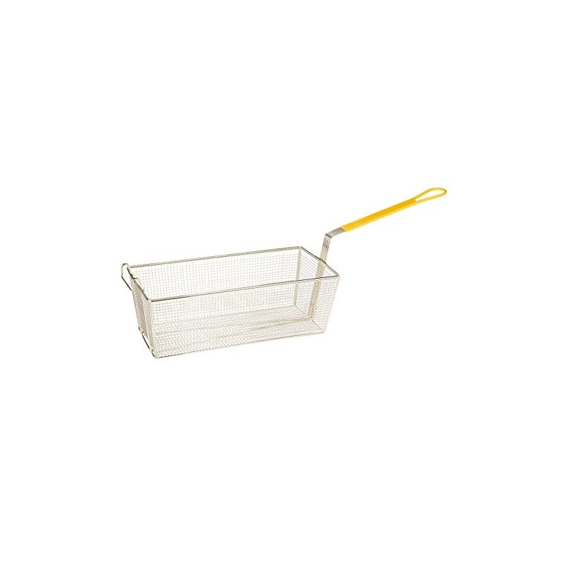 Canasto Freir Malla Gruesa Inox Rect 43X21X15Cm Amarillo