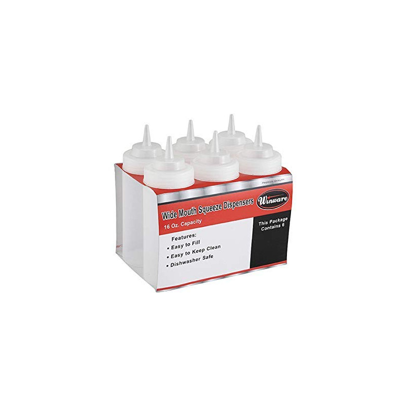 BOTELLA SALSA TRANSPARENTE 350ML WINWARE®