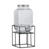 Dispensador de Agua 4 Litros Vidrio Ø16.6x37.8cm C/Atril