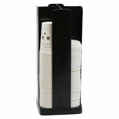 ORGANIZADOR ROTATIVO VASOS/TAPAS PLAST NEGRO 21X21X50CM JD-86217 NSF©