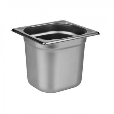 Depósito gastronorm 1/6 15cm acero inoxidable 0.5mm Chefnorm