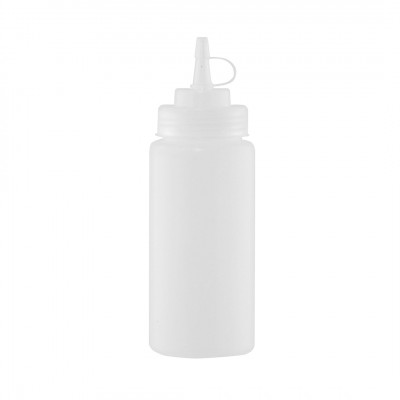 BOTELLA SALSA PLAST TRANSP 470ML/16OZ BOCA ANCHA JD-BSD16-C NSF©