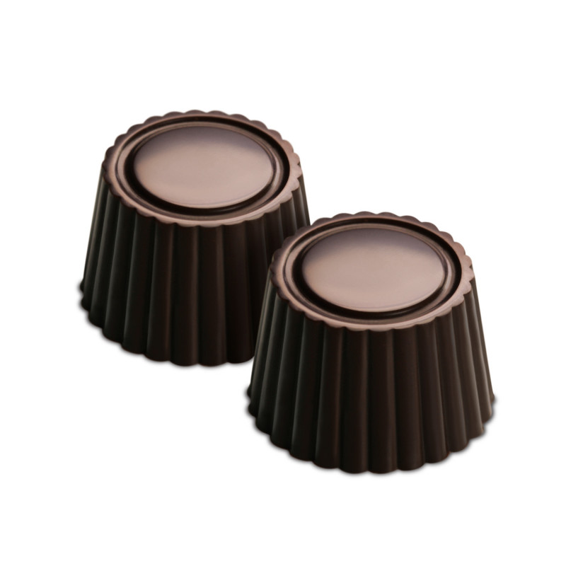 MOLDE BOMBONES RDO BARRAS SILICON CAFE 15 CAVIDADES Ø30X18MM SILIKOMART SCG07